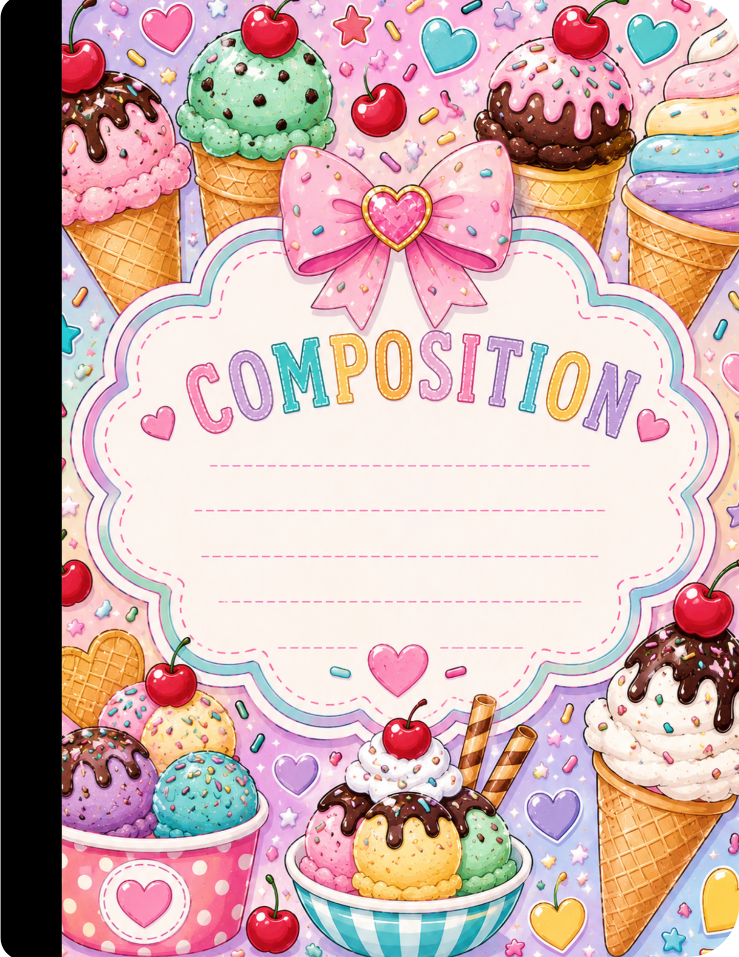 Ice Cream Composition Notebook Celia's Creative Creations