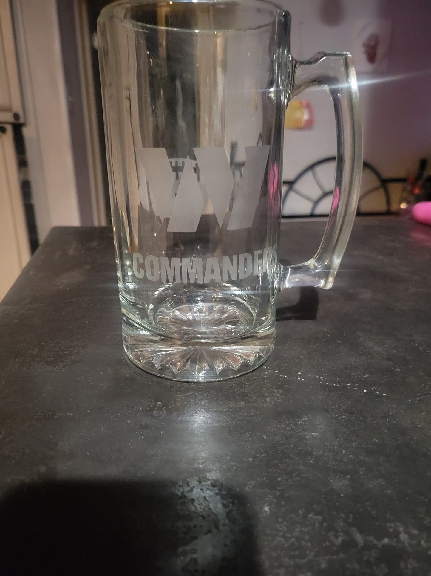 Etched Commanders Glass Mug Celia's Creative Creations