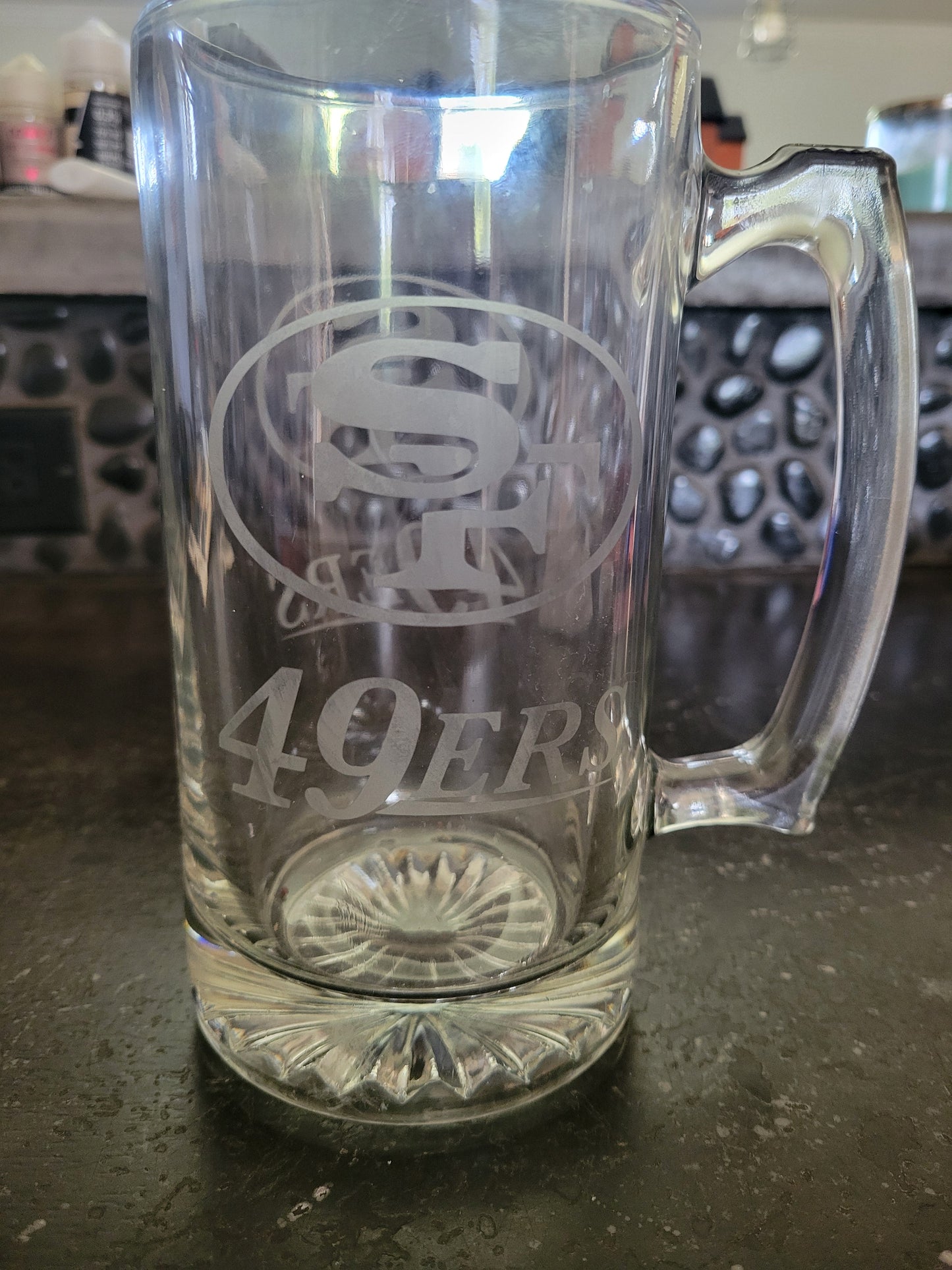 Etched SF Glass Mug Celia's Creative Creations