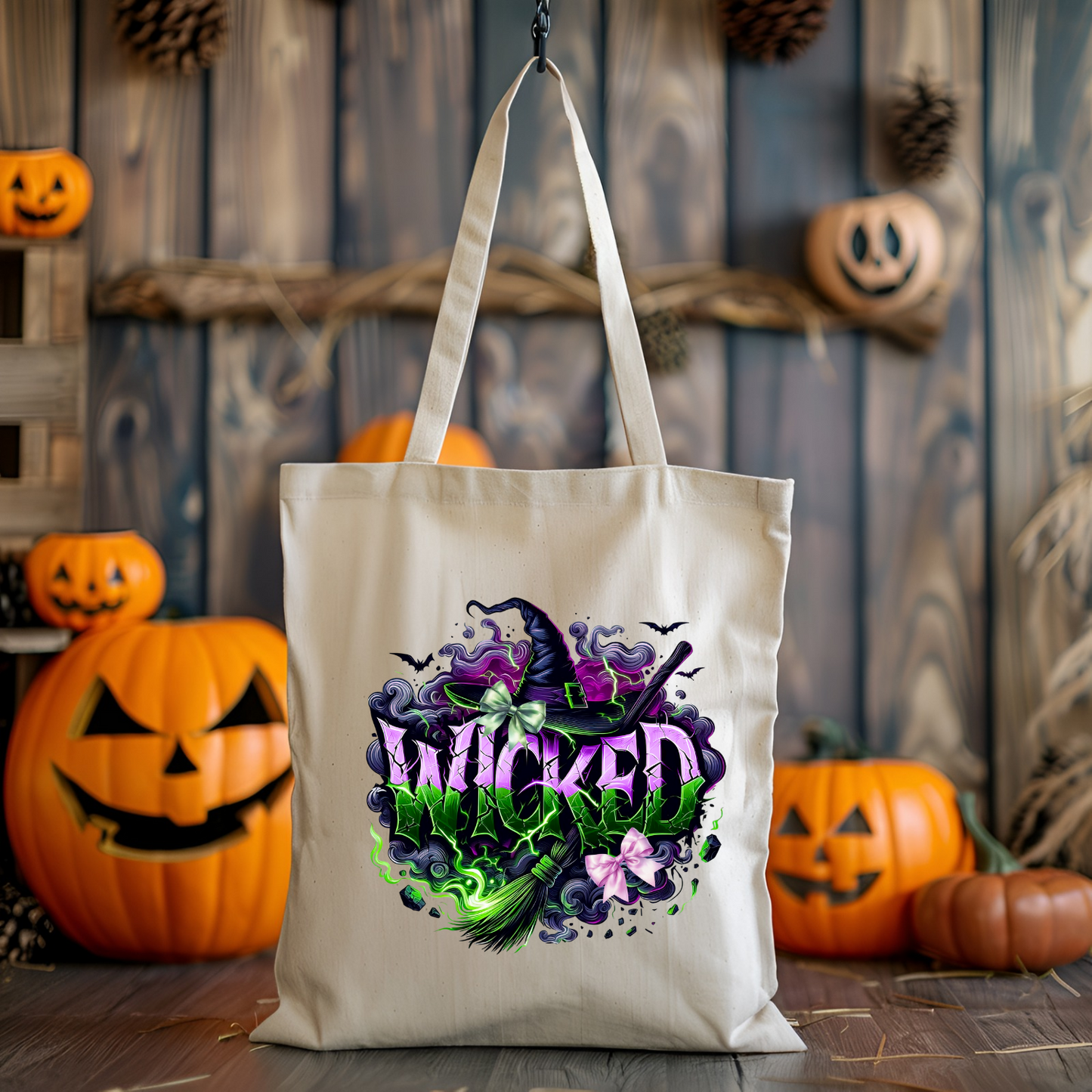 Purple/Green Tote Bag