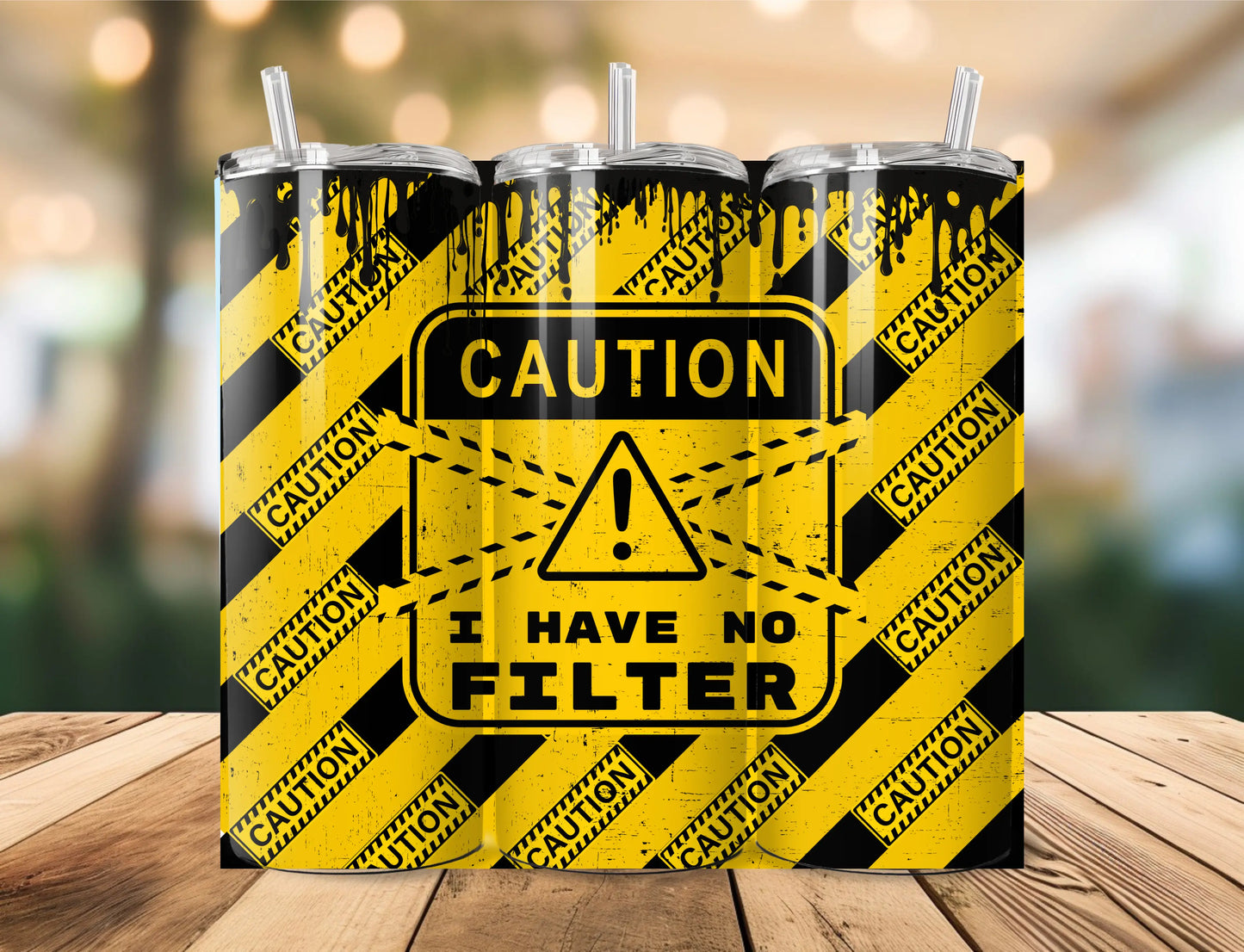 Caution Tumbler Celia's Creative Creations