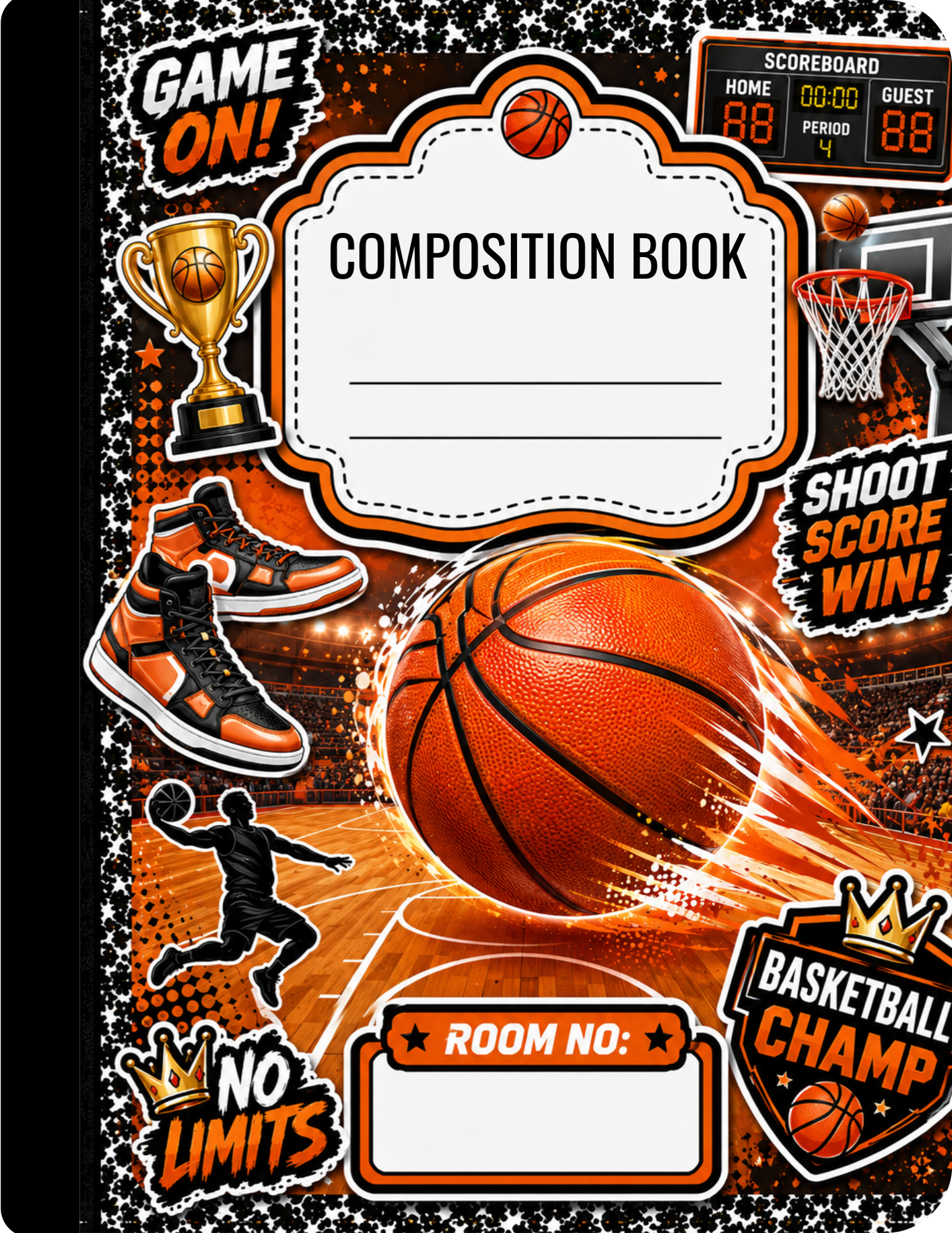Basketball Composition Notebook Celia's Creative Creations
