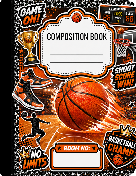 Basketball Composition Notebook Celia's Creative Creations