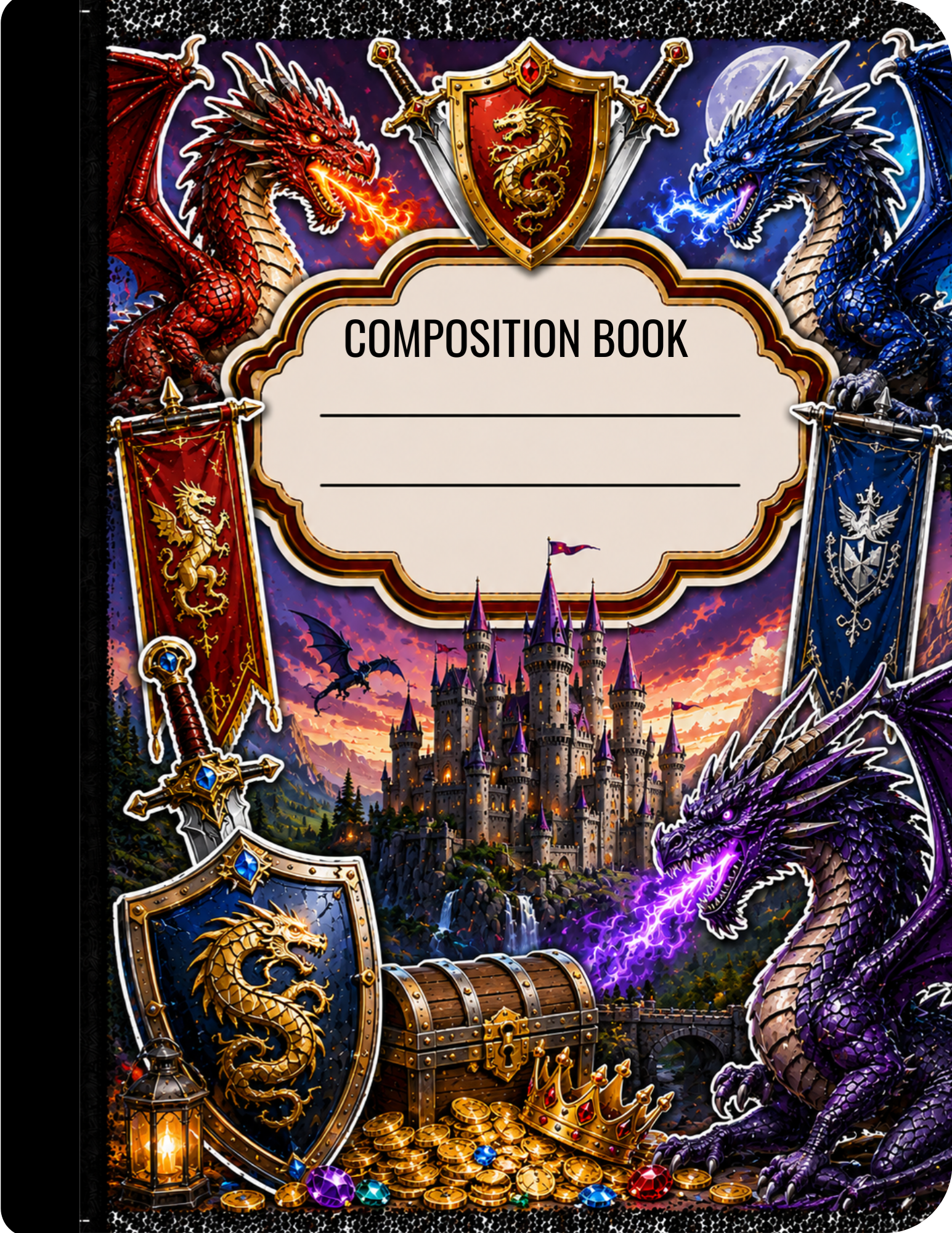 Dragons Composition Notebook Celia's Creative Creations