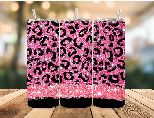 Pink Glitter Tumbler