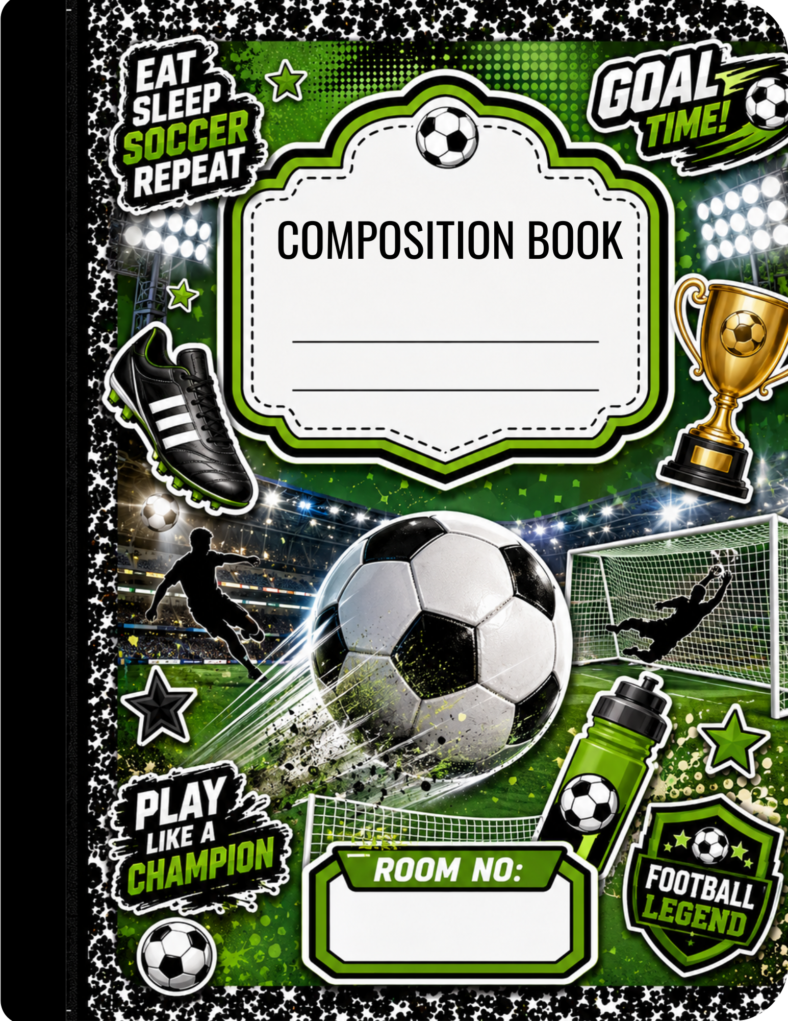 Soccer Composition Notebook Celia's Creative Creations