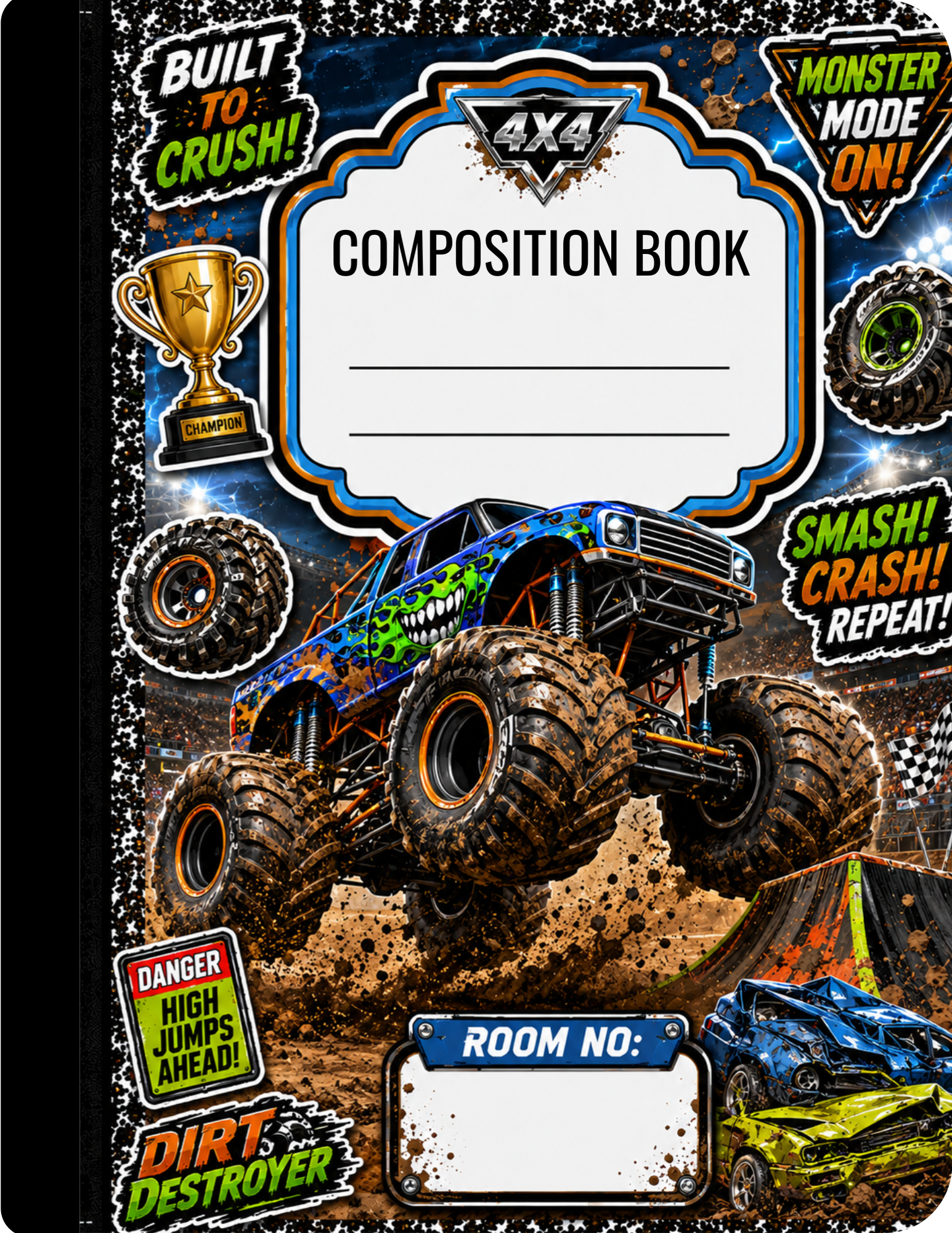 Monster Truck Composition Notebook Celia's Creative Creations