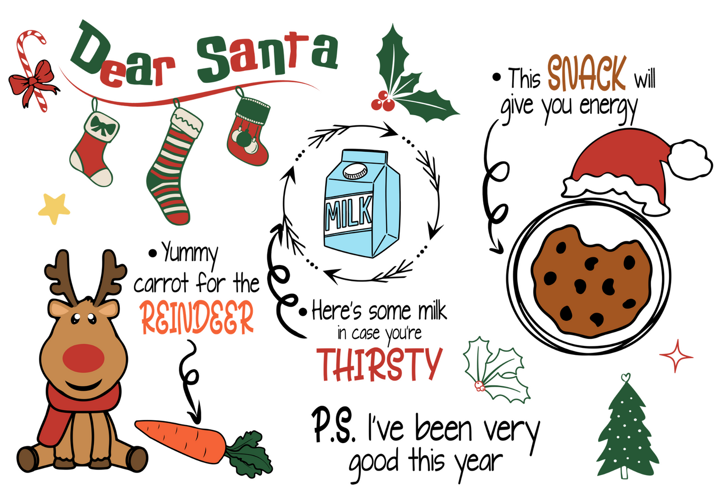 Dear Santa Glass Cutting Board