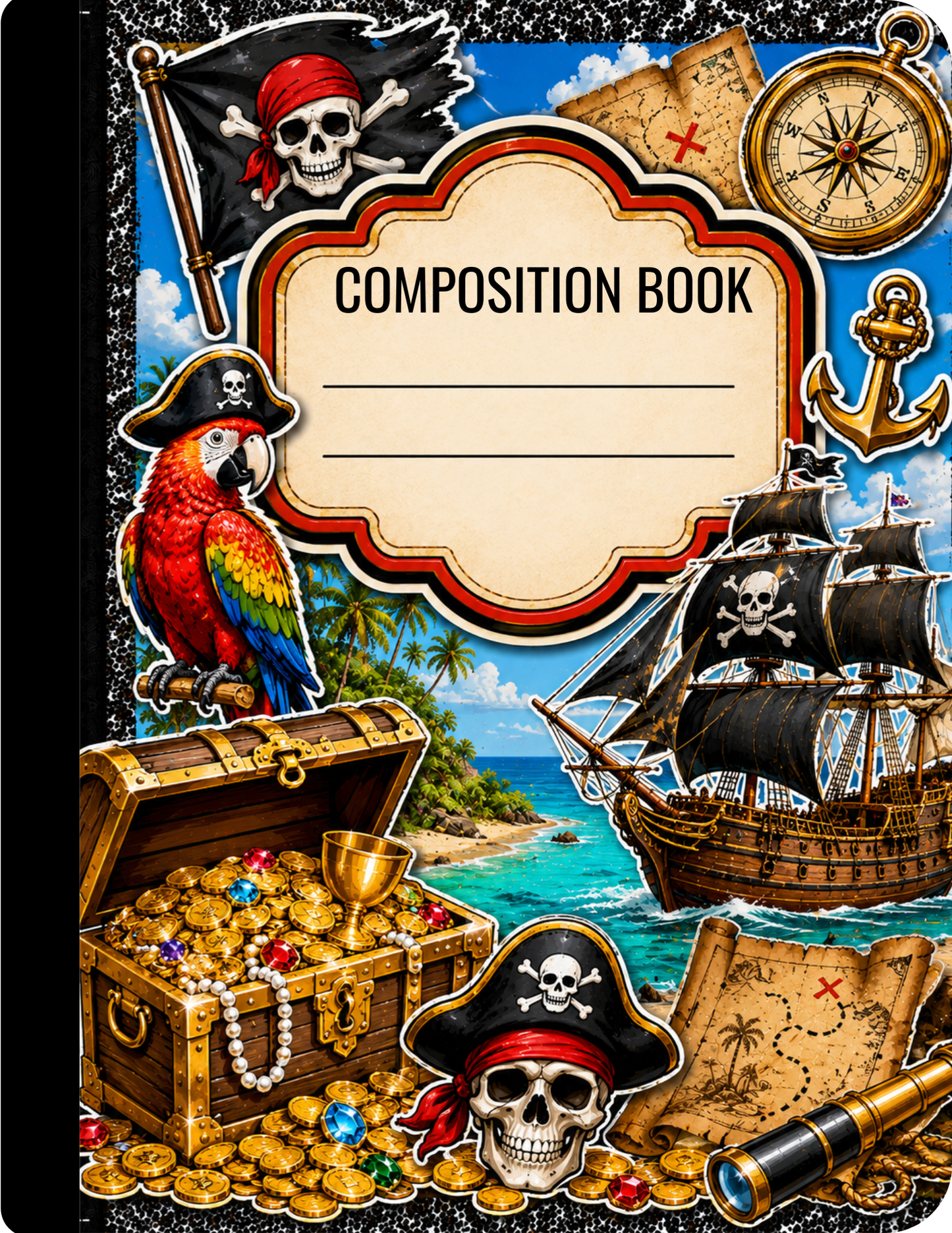 Pirates Composition Notebook Celia's Creative Creations