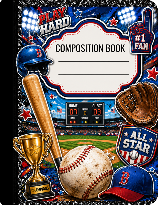 Baseball Composition Notebook Celia's Creative Creations