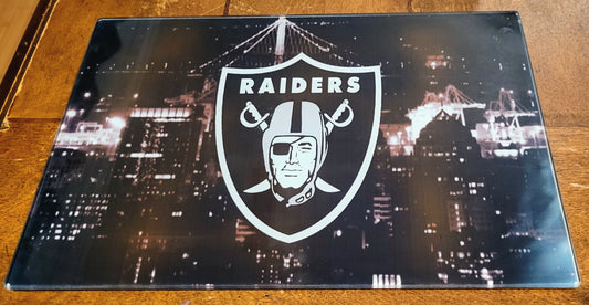 Raiders Glass Cutting Board Celia's Creative Creations