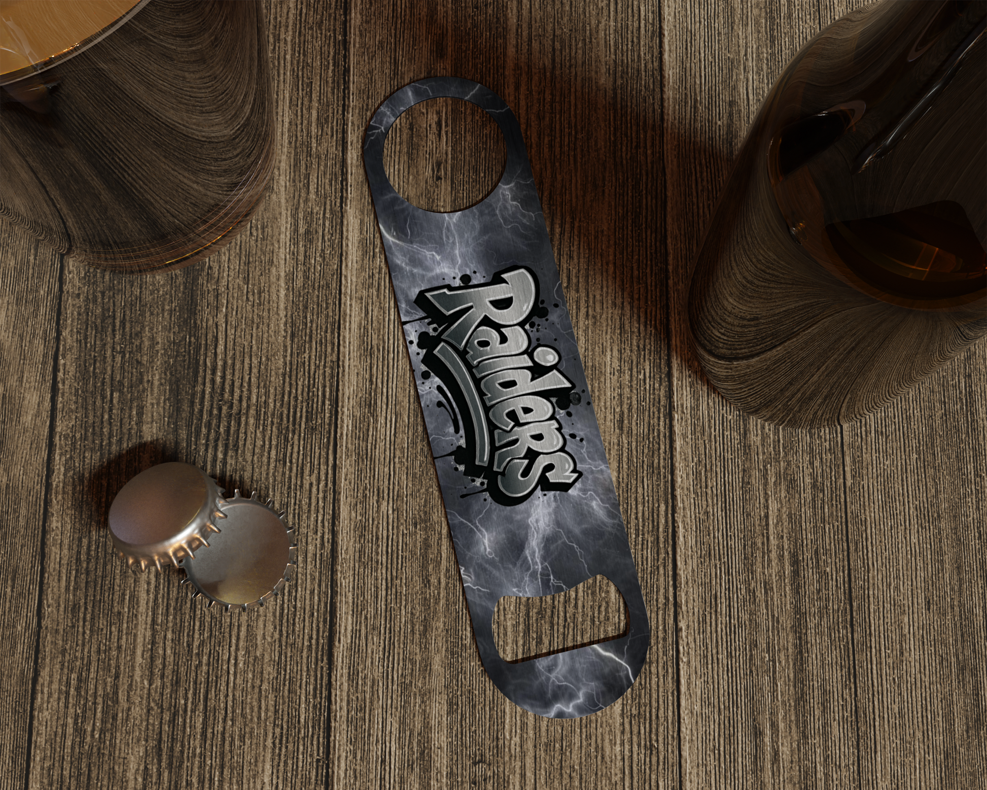 Black/Silver Bottle Opener Celia's Creative Creations