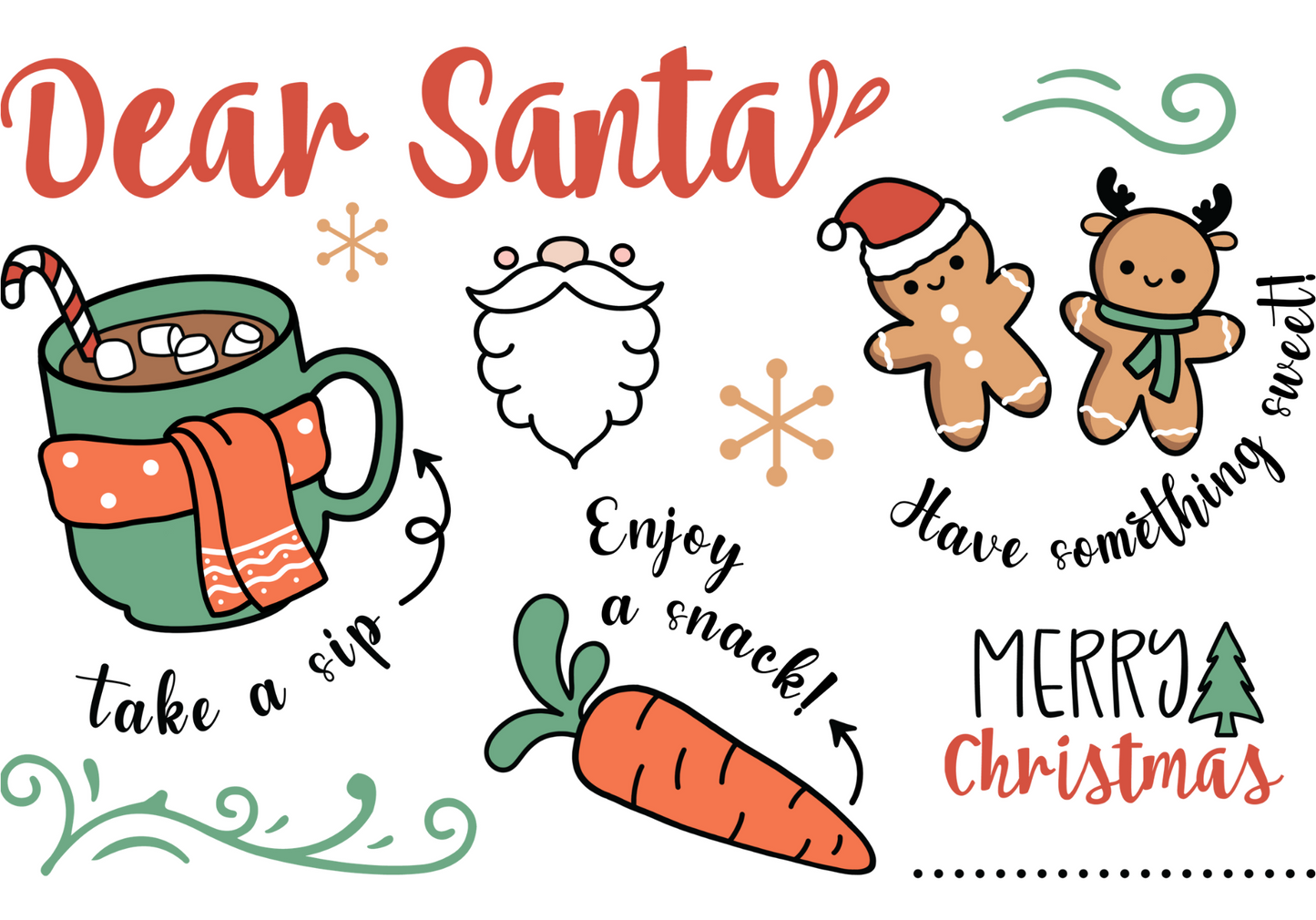 Dear Santa 2 Glass Cutting Board