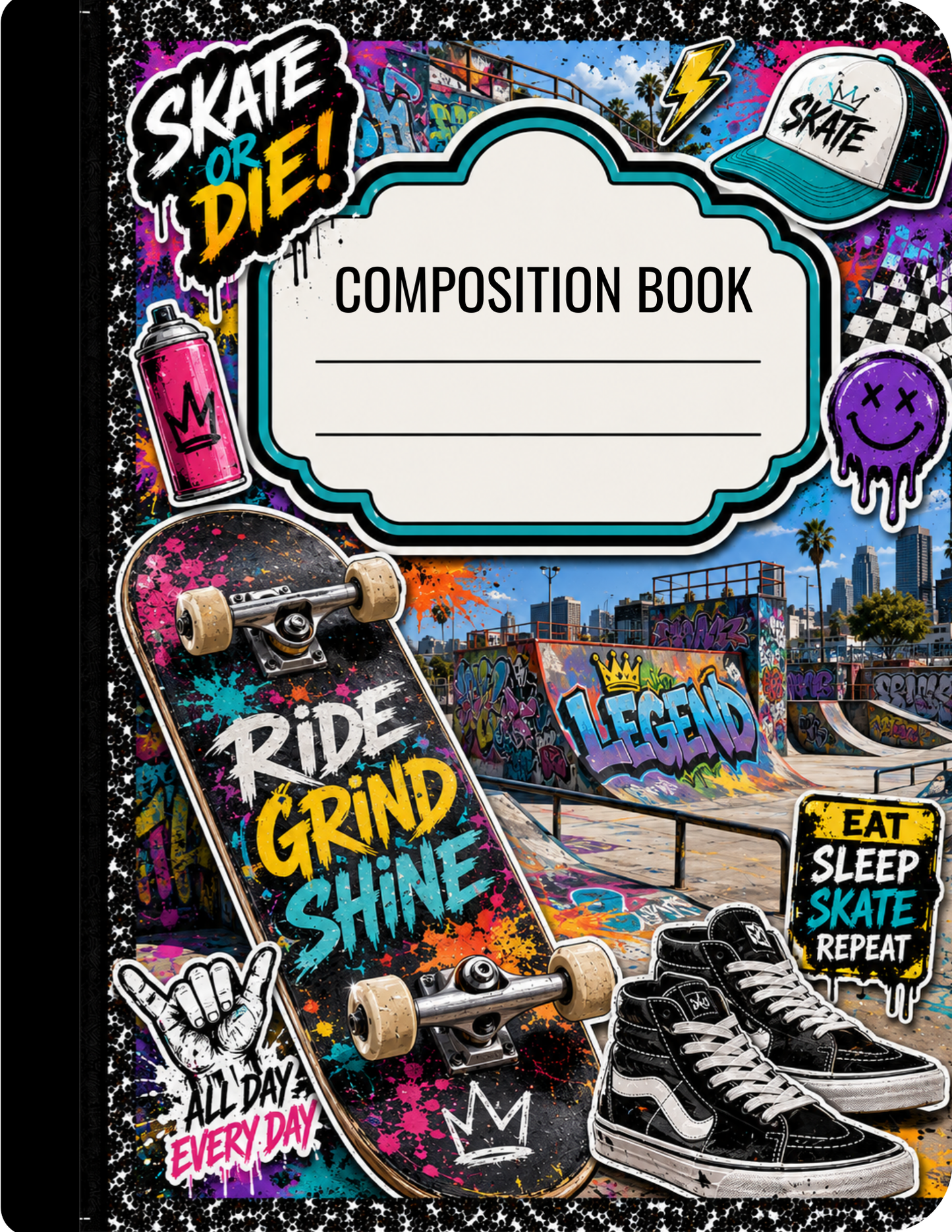 Skater Composition Notebook Celia's Creative Creations