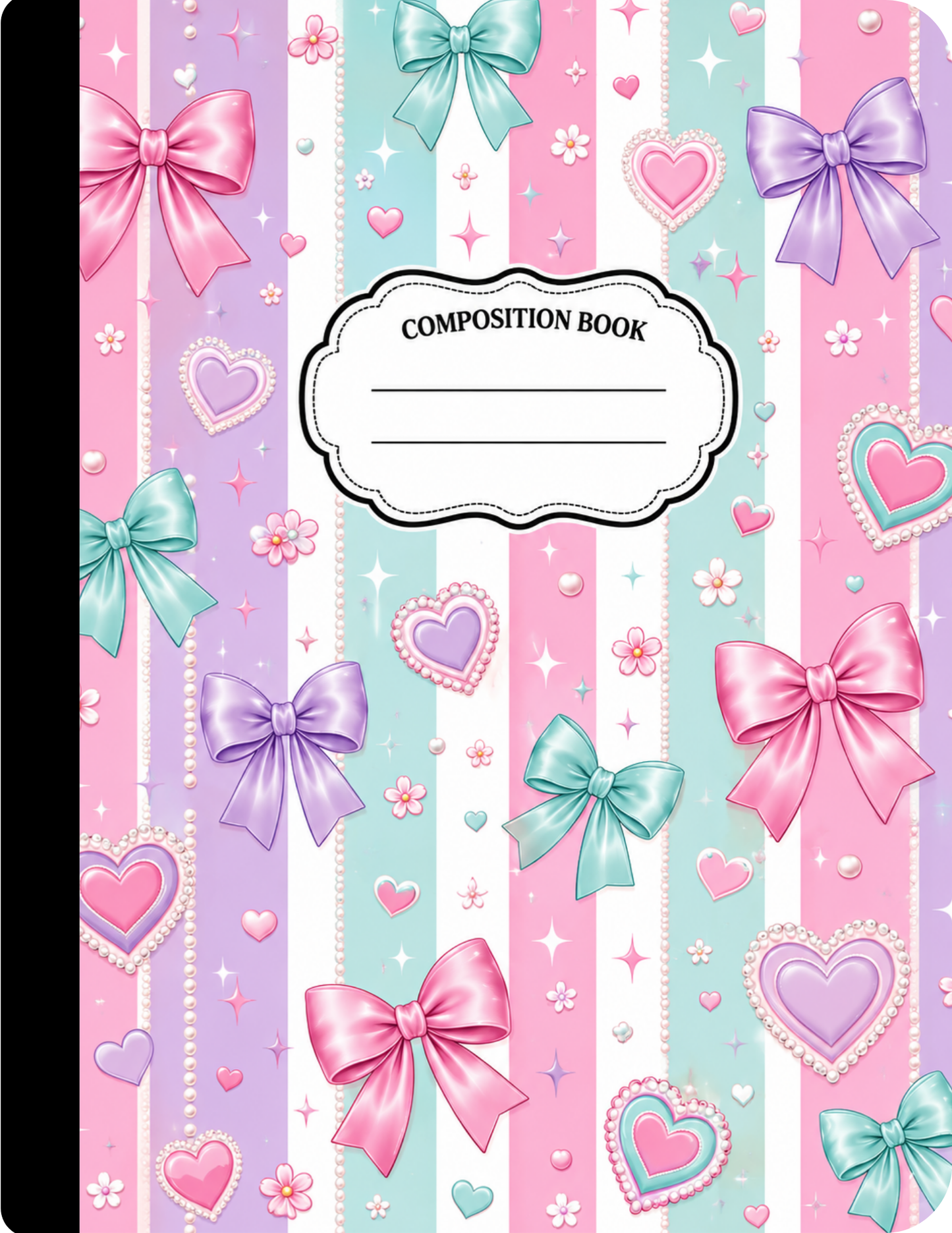 Bows Composition Notebook Celia's Creative Creations