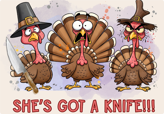 Turkey Glass Cutting Board