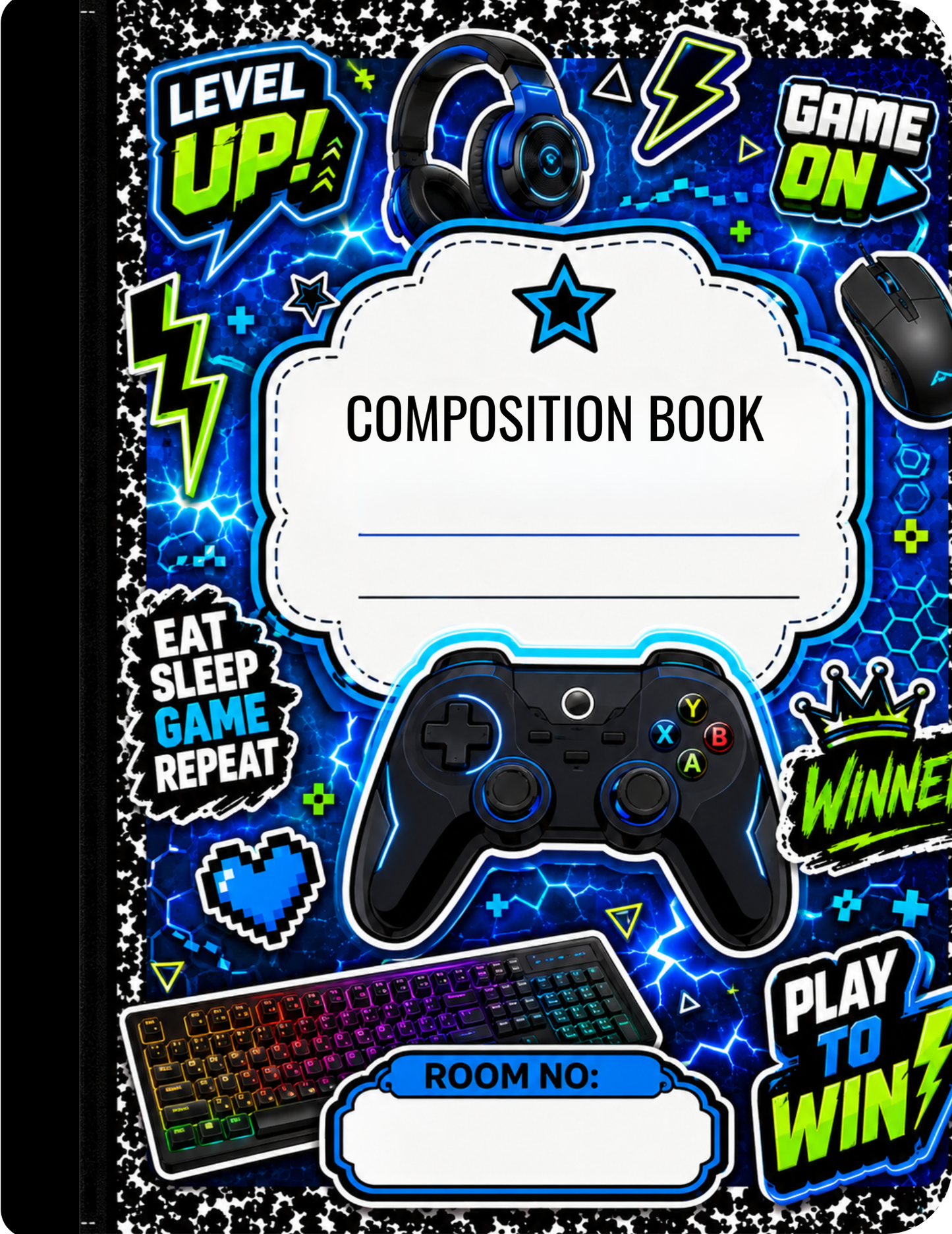 Gamer Composition Notebook Celia's Creative Creations