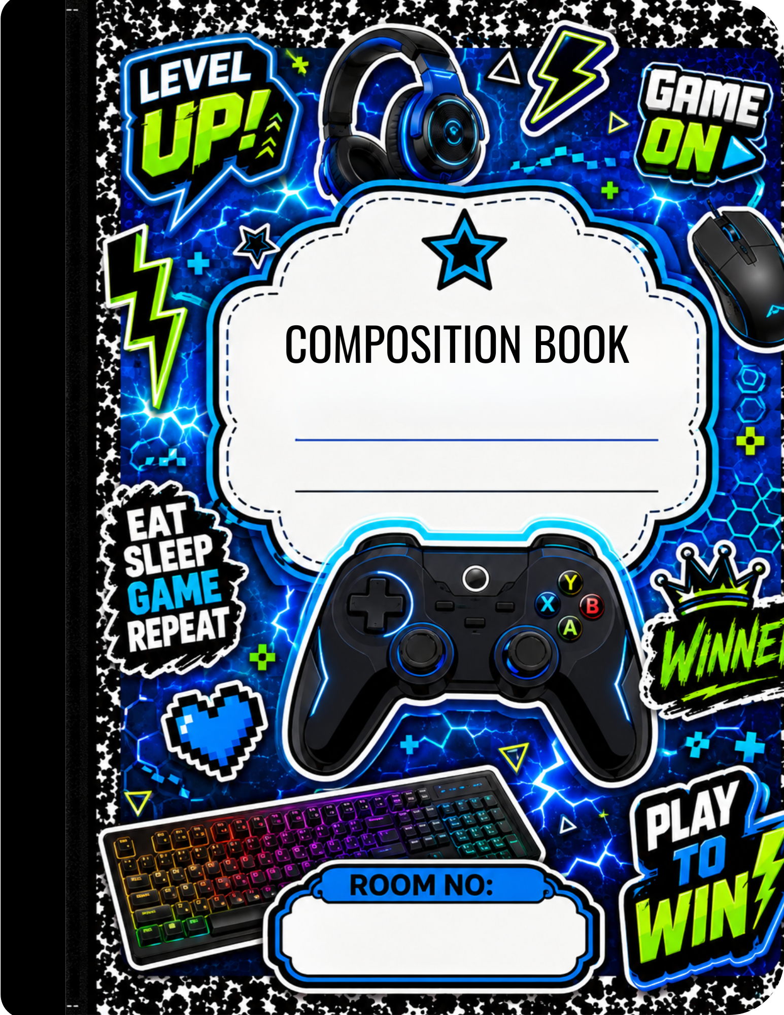 Gamer Composition Notebook Celia's Creative Creations