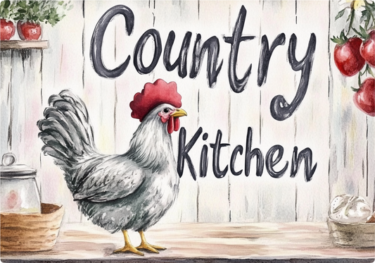 Country Kitchen Glass Cutting Board