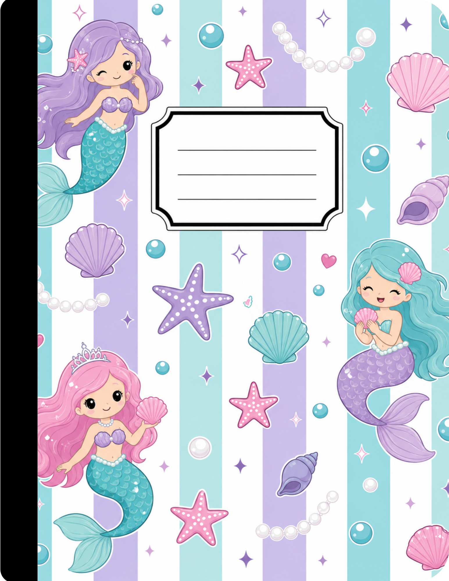 Mermaid Composition Notebook Celia's Creative Creations