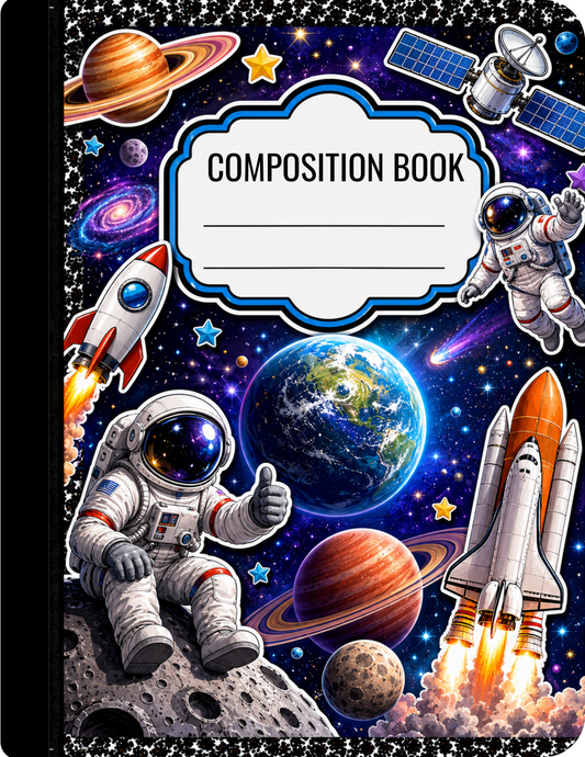 Astronaut Composition Notebook Celia's Creative Creations